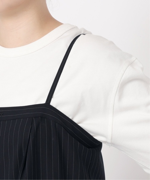 SLOBE IENA（スローブイエナ）の「《追加》ツイルトロアイラインサロペ（サロペット/オーバーオール・レディース・グレー/ダークブルー・FREE）」の17枚目の写真