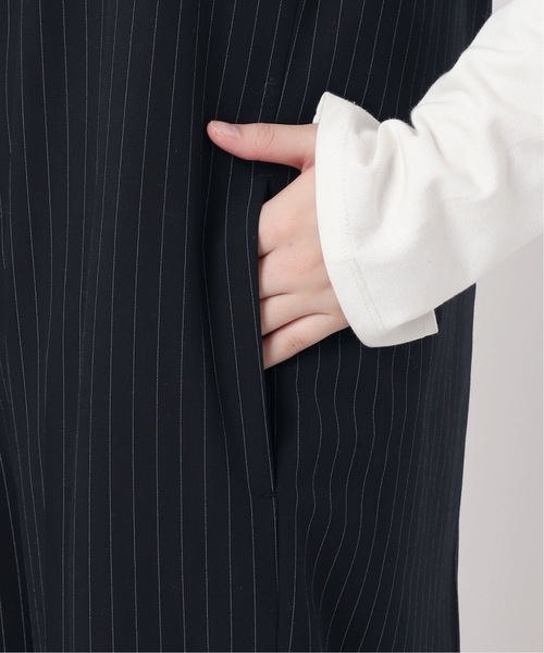 SLOBE IENA（スローブイエナ）の「《追加》ツイルトロアイラインサロペ（サロペット/オーバーオール・レディース・グレー/ダークブルー・FREE）」の18枚目の写真