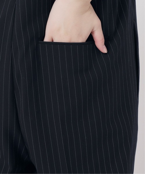 SLOBE IENA（スローブイエナ）の「《追加》ツイルトロアイラインサロペ（サロペット/オーバーオール・レディース・グレー/ダークブルー・FREE）」の19枚目の写真