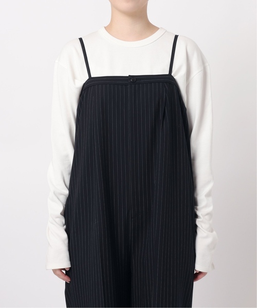 SLOBE IENA（スローブイエナ）の「《追加》ツイルトロアイラインサロペ（サロペット/オーバーオール・レディース・グレー/ダークブルー・FREE）」の21枚目の写真