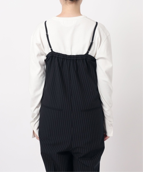 SLOBE IENA（スローブイエナ）の「《追加》ツイルトロアイラインサロペ（サロペット/オーバーオール・レディース・グレー/ダークブルー・FREE）」の22枚目の写真