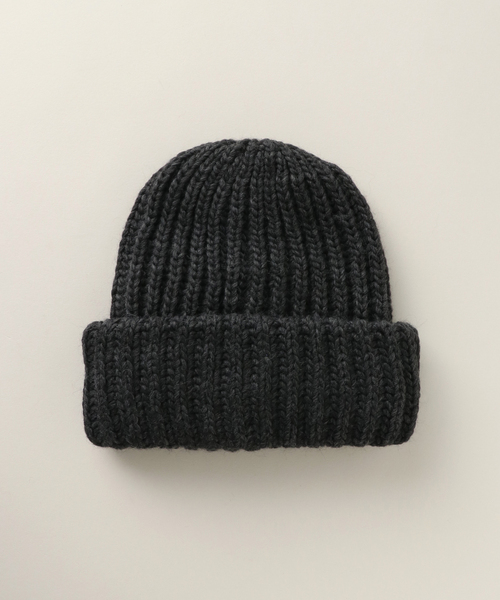 ARMEN(アーメン)の「【ARMEN/アーメン】 3HOLDING RIB CAP:ニットキャップ(ニットキャップ/ビーニー・レディース・ブラック/ブラウン/ベージュ/チャコールグレー・FREE)」の1枚目の写真