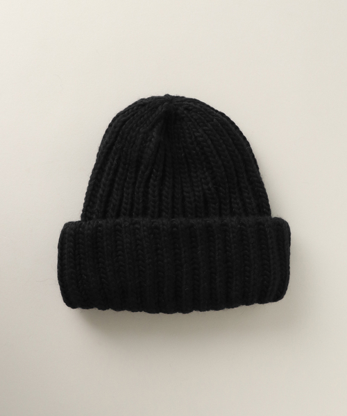 ARMEN(アーメン)の「【ARMEN/アーメン】 3HOLDING RIB CAP:ニットキャップ(ニットキャップ/ビーニー・レディース・ブラック/ブラウン/ベージュ/チャコールグレー・FREE)」の2枚目の写真