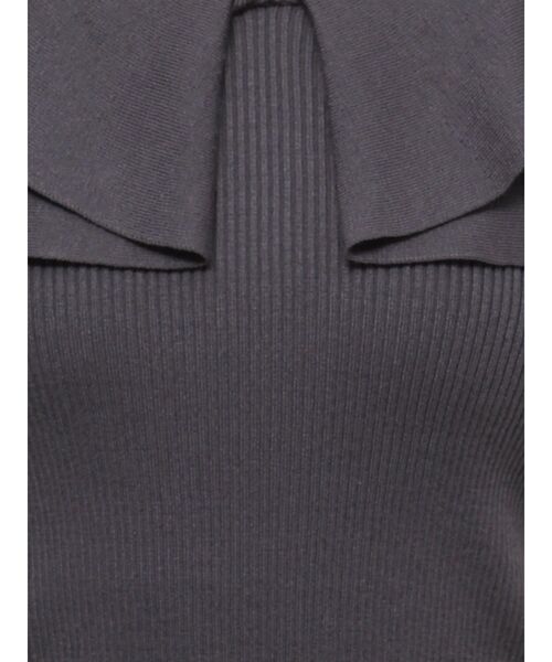 MERCURYDUO（マーキュリーデュオ）の「マルチウェイストラップダブルラッフルニット（ニット/セーター・レディース・オフホワイト/チャコールグレー/ネイビー/レッド/ライム・FREE）」の15枚目の写真