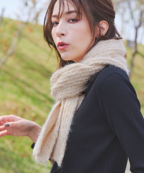 リブ編みマフラー（マフラー）｜Tiaclasse（ティアクラッセ）の