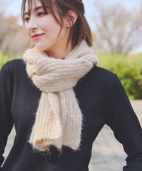 リブ編みマフラー（マフラー）｜Tiaclasse（ティアクラッセ）の