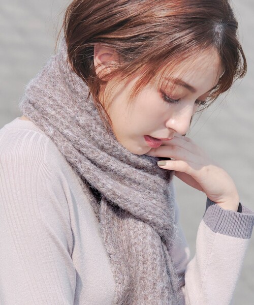 リブ編みマフラー ベルト ogawataichi リブ編みマフラー（マフラー