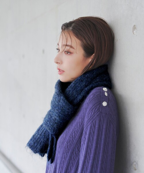 Tiaclasse（ティアクラッセ）の「リブ編みマフラー（マフラー）」 - WEAR