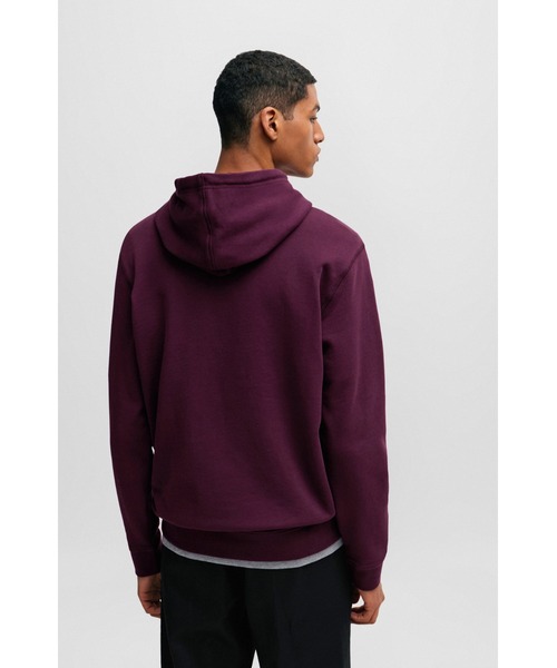 BOSS(ボス)の「BOSSロゴパッチ コットンテリー フーディ(パーカー・メンズ・パープル/グレー・XL/S/L/XXL/M)」の4枚目の写真