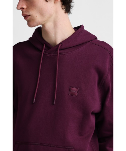 BOSS(ボス)の「BOSSロゴパッチ コットンテリー フーディ(パーカー・メンズ・パープル/グレー・XL/S/L/XXL/M)」の10枚目の写真
