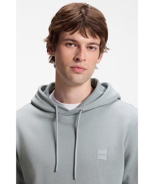 BOSS(ボス)の「【オンライン限定】BOSSロゴパッチ コットンテリー フーディ(パーカー・メンズ・パープル/グレー・XL/S/L/XXL/M/XS)」の3枚目の写真