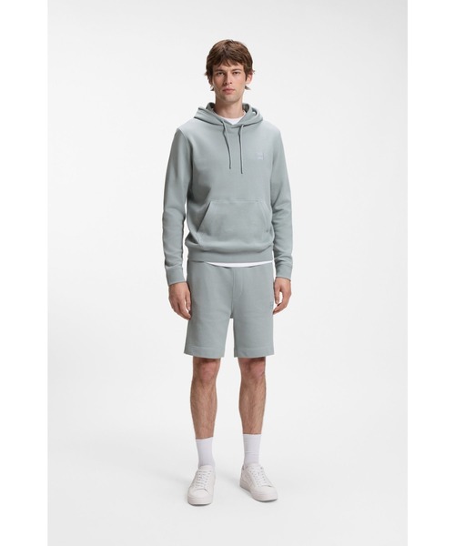 BOSS(ボス)の「【オンライン限定】BOSSロゴパッチ コットンテリー フーディ(パーカー・メンズ・パープル/グレー・XL/S/L/XXL/M/XS)」の6枚目の写真