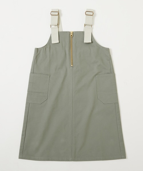 devirock(デビロック)の「ミリタリージャンパースカート(サロペット/オーバーオール・キッズ・チャコール/ライトカーキ・150cm/120cm/110cm/100cm/140cm/160cm/130cm)」の7枚目の写真