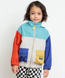 BREEZE | 【フードがしまえる】カラバリウィンドブレーカー_撥水加工(ナイロンジャケット)