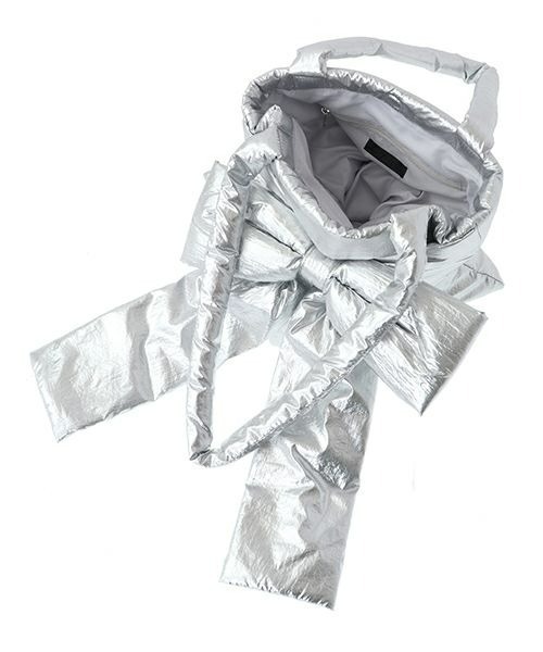 Candy Stripper（キャンディストリッパー）の「METALLIC RIBBON TOTE バッグ（トートバッグ・レディース・シルバー/ブラック・FREE）」の15枚目の写真