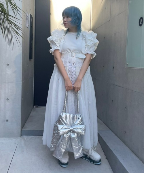 Candy Stripper（キャンディストリッパー）の「METALLIC RIBBON TOTE バッグ（トートバッグ・レディース・シルバー/ブラック・FREE）」の8枚目の写真