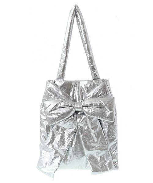 Candy Stripper（キャンディストリッパー）の「METALLIC RIBBON TOTE バッグ（トートバッグ・レディース・シルバー/ブラック・FREE）」の19枚目の写真