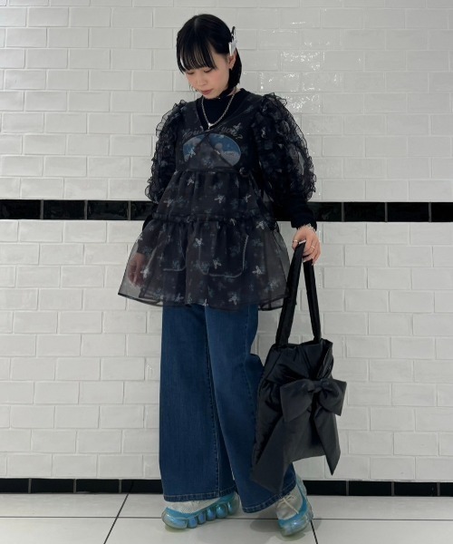 Candy Stripper（キャンディストリッパー）の「METALLIC RIBBON TOTE バッグ（トートバッグ・レディース・シルバー/ブラック・FREE）」の21枚目の写真