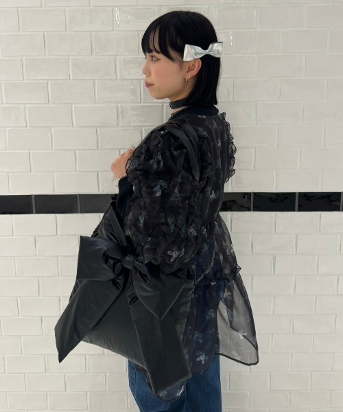 Candy Stripper（キャンディストリッパー）の「METALLIC RIBBON TOTE バッグ（トートバッグ・レディース・シルバー/ブラック・FREE）」の20枚目の写真