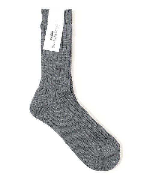 decka Quality socks(デカクオリティソックス)の「【別注】decka Heavyweight Socks リブソックス(ソックス/靴下・メンズ・ホワイト/グレー/イエロー/ダークブラウン/ブラック/カーキ/レッド/ダークブルー・FREE)」の3枚目の写真