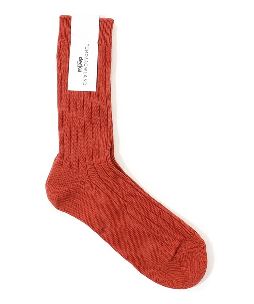 decka Quality socks(デカクオリティソックス)の「【別注】decka Heavyweight Socks リブソックス(ソックス/靴下・メンズ・ホワイト/グレー/イエロー/ダークブラウン/ブラック/カーキ/レッド/ダークブルー・FREE)」の8枚目の写真