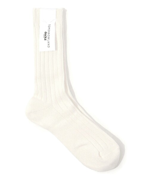 decka Quality socks(デカクオリティソックス)の「【別注】decka Heavyweight Socks リブソックス(ソックス/靴下・メンズ・ホワイト/グレー/イエロー/ダークブラウン/ブラック/カーキ/レッド/ダークブルー・FREE)」の1枚目の写真