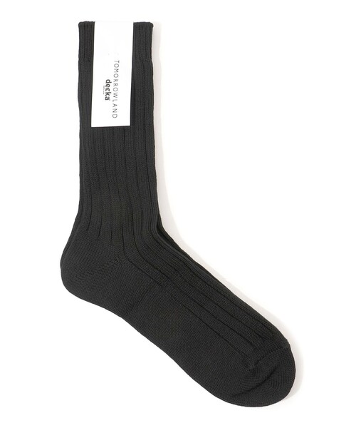 decka Quality socks(デカクオリティソックス)の「【別注】decka Heavyweight Socks リブソックス(ソックス/靴下・メンズ・ホワイト/グレー/イエロー/ダークブラウン/ブラック/カーキ/レッド/ダークブルー・FREE)」の2枚目の写真