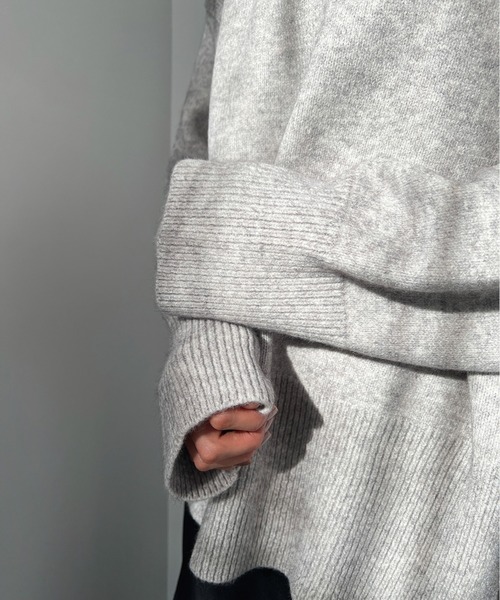 Olu.（オルドット）の「ハイゲージハイネックニット（ニット/セーター・レディース・グレー/アイボリー/ピンク・FREE）」の22枚目の写真