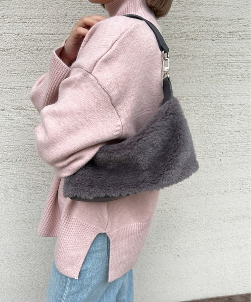 Olu.（オルドット）の「ハイゲージハイネックニット（ニット/セーター・レディース・グレー/アイボリー/ピンク・FREE）」の9枚目の写真