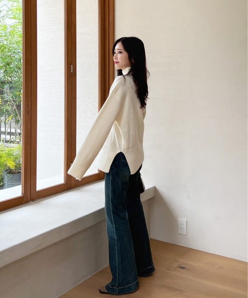 Olu.（オルドット）の「ハイゲージハイネックニット（ニット/セーター・レディース・グレー/アイボリー/ピンク・FREE）」の16枚目の写真