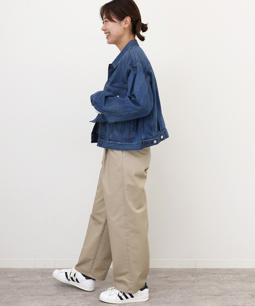 JOURNAL STANDARD relume（ジャーナルスタンダード　レリューム）の「ワイドデニムジャケット（デニムジャケット・レディース・ブルー系その他/ブルー・FREE）」の4枚目の写真