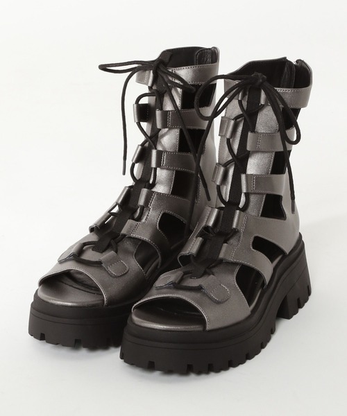 PAGEBOY(ページボーイ)の「レースアップブーツサンダル(サンダル・レディース・ブラック/ブロンズ・LARGE/MEDIUM)」の10枚目の写真