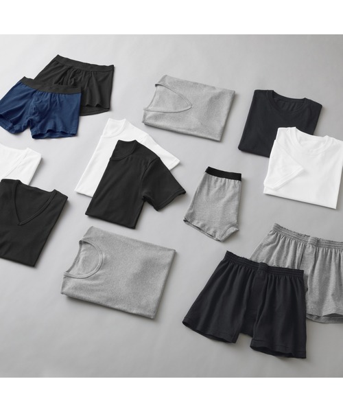 GUNZE（グンゼ）の「GUNZE BASIC/グンゼベーシック　VネックTシャツ　3枚組（インナーウェア/肌着・メンズ・ホワイト/杢グレー/ブラック・MEDIUM/X-LARGE/LARGE）」の11枚目の写真