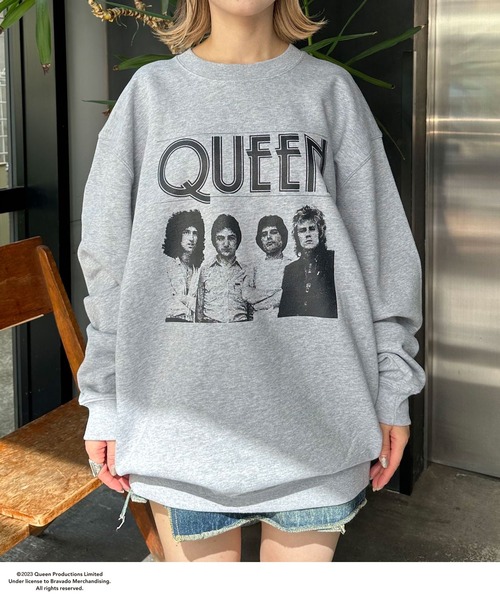 CIAOPANIC（チャオパニック）の「【ユニセックス】【QUEEN/クイーン】ヴィンテージ加工ロックスウェット（スウェット・レディース・グレー・FREE）」の9枚目の写真