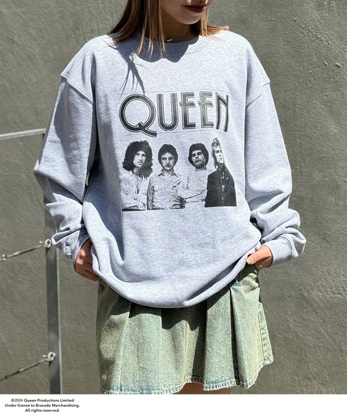 CIAOPANIC（チャオパニック）の「【ユニセックス】【QUEEN/クイーン】ヴィンテージ加工ロックスウェット（スウェット・レディース・グレー・FREE）」の15枚目の写真