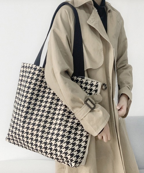 Miniministore(ミニミニストア)の「千鳥格子トートバッグ レディース 大容量(トートバッグ・レディース・その他・FREE)」の4枚目の写真