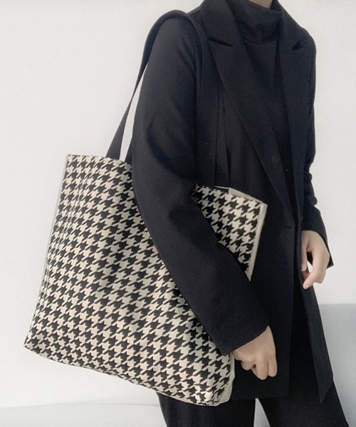 Miniministore(ミニミニストア)の「千鳥格子トートバッグ レディース 大容量(トートバッグ・レディース・その他・FREE)」の6枚目の写真