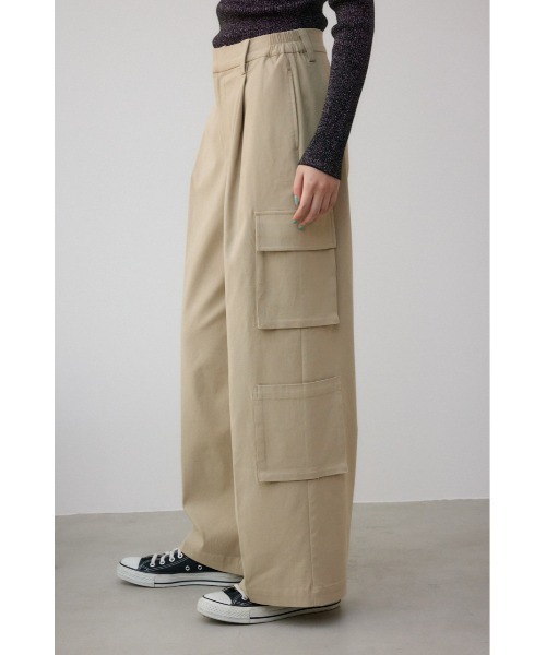 AZUL by moussy(アズールバイマウジー)の「ワイドカーゴパンツ(カーゴパンツ・レディース・ブラック/ベージュ・MEDIUM/SMALL)」の14枚目の写真