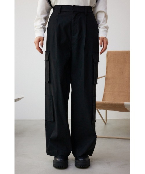 AZUL by moussy(アズールバイマウジー)の「ワイドカーゴパンツ(カーゴパンツ・レディース・ブラック/ベージュ・MEDIUM/SMALL)」の21枚目の写真