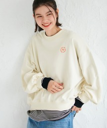 オーバーサイズアソートロゴ刺繍スウェット