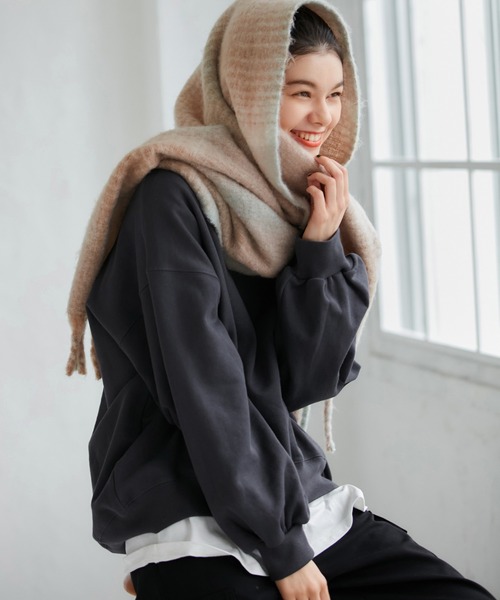 ROPE' PICNIC（ロペピクニック）の「オーバーサイズアソートロゴ刺繍スウェット（スウェット・レディース・チャコールグレー/サックスブルー/グレー系その他/キナリ・38）」の10枚目の写真