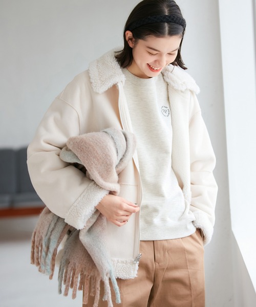 ROPE' PICNIC（ロペピクニック）の「オーバーサイズアソートロゴ刺繍スウェット（スウェット・レディース・チャコールグレー/サックスブルー/グレー系その他/キナリ・38）」の13枚目の写真