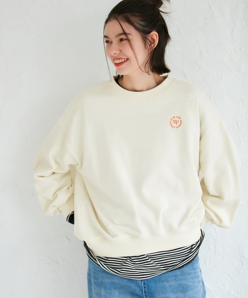 ROPE' PICNIC（ロペピクニック）の「オーバーサイズアソートロゴ刺繍スウェット（スウェット・レディース・チャコールグレー/サックスブルー/グレー系その他/キナリ・38）」の17枚目の写真