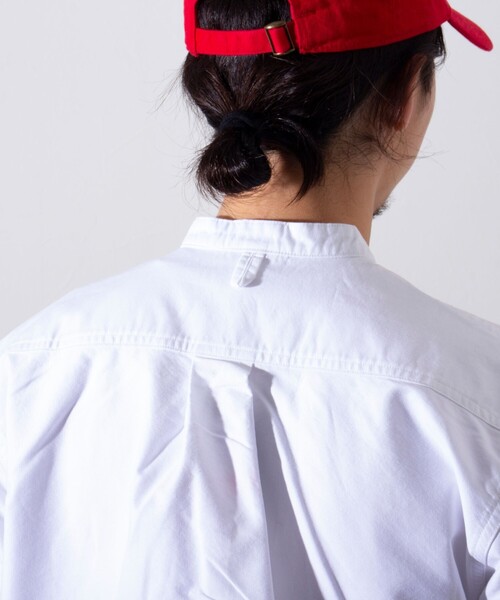 GEVACO(ゲバコ)の「【GEVACO/ゲバコ】オックスバンドカラー半袖シャツ (無地/チェック/ストライプ)(シャツ/ブラウス・メンズ・ブラック系その他/オレンジ系その他/グレー系その他/ホワイト・S/M/L)」の14枚目の写真