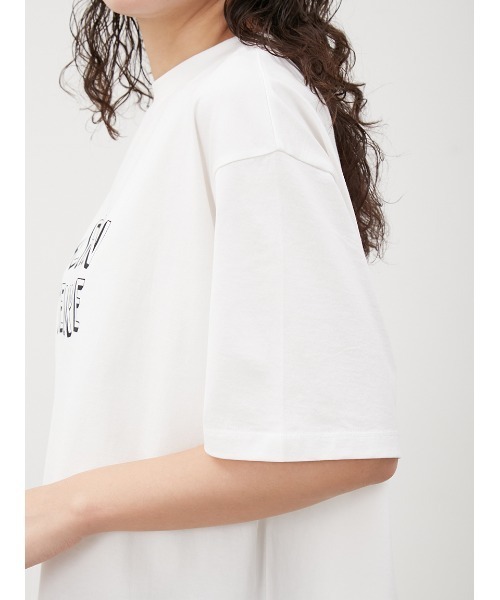 Mila Owen（ミラオーウェン）の「ロゴプリントTシャツ【手洗い可能】（Tシャツ/カットソー・レディース・ベージュ/チャコールグレー/ホワイト・1/0）」の9枚目の写真