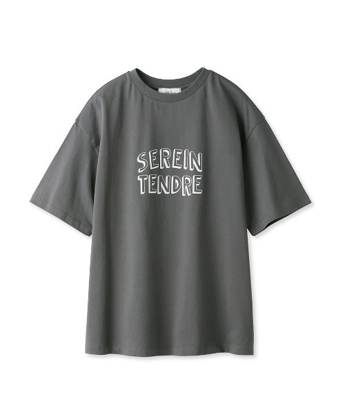 Mila Owen（ミラオーウェン）の「ロゴプリントTシャツ【手洗い可能】（Tシャツ/カットソー・レディース・ベージュ/チャコールグレー/ホワイト・1/0）」の13枚目の写真