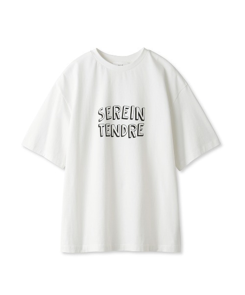 Mila Owen（ミラオーウェン）の「ロゴプリントTシャツ【手洗い可能】（Tシャツ/カットソー・レディース・ベージュ/チャコールグレー/ホワイト・1/0）」の14枚目の写真
