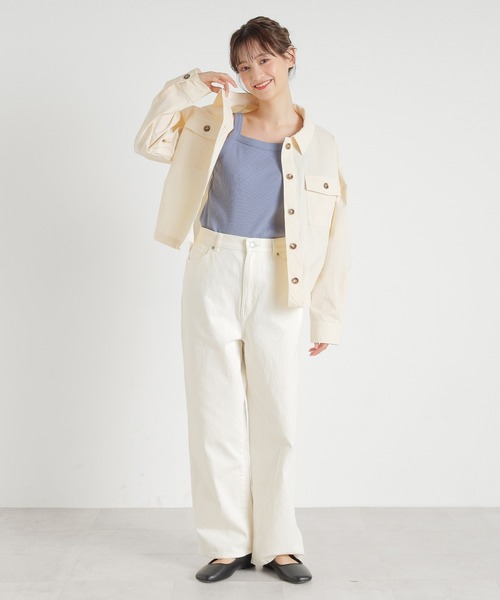 Honeys（ハニーズ）の「ミリタリージャケット（ミリタリージャケット・レディース・グレイッシュベージュ/カーキ/ブラック/アイボリー・L/M/S）」の8枚目の写真