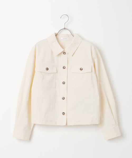 Honeys（ハニーズ）の「ミリタリージャケット（ミリタリージャケット・レディース・グレイッシュベージュ/カーキ/ブラック/アイボリー・L/M/S）」の22枚目の写真