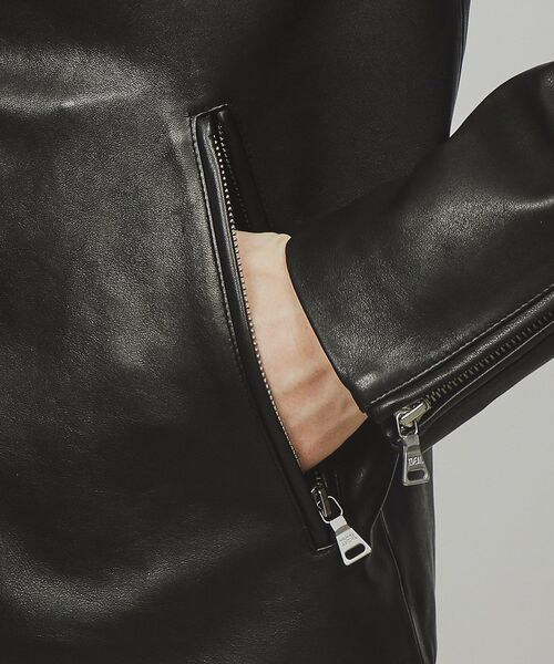 tk.TAKEO KIKUCHI（ティーケータケオキクチ）の「◆ラムレザーダブルライダースジャケット（ライダースジャケット・メンズ・ブラック・01/02/03/04）」の8枚目の写真